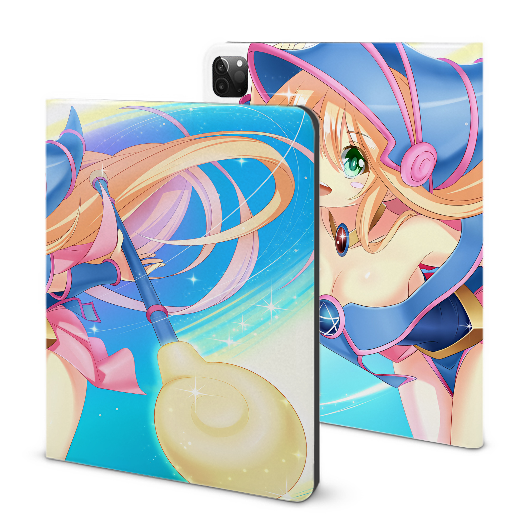 （画像用） 遊☆戯☆王 Yu-Gi-Oh! IPadケース ペンホルダー付き ブックスタイルデザイン